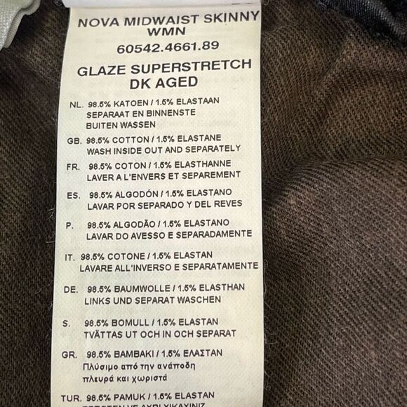 G-Star Raw Woman’s Nova Mid-waist Skinny Glaze Super-stretch Dk Aged Jeans Sz 26 - Picture 8 of 8